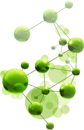 少儿兴趣班绿色球体连接立体模型