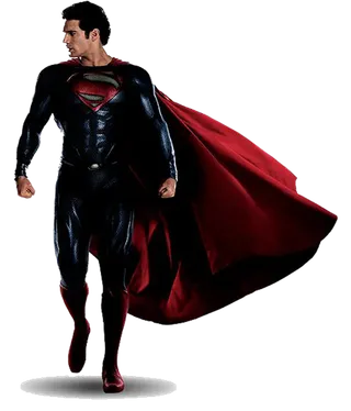 超人黑色卡通简笔