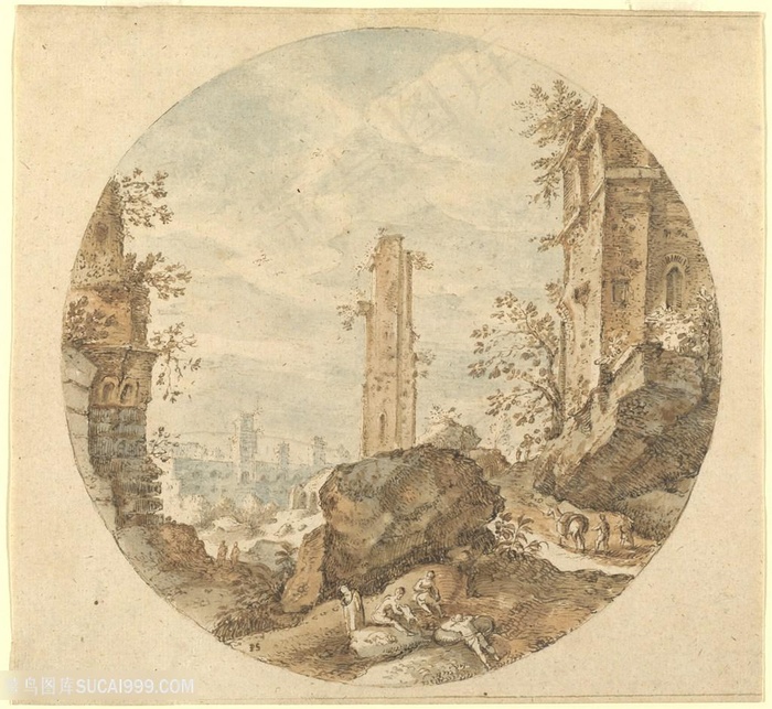 唯美建筑房子风景画
