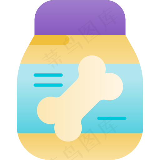 卡通狗粮元素图标免扣