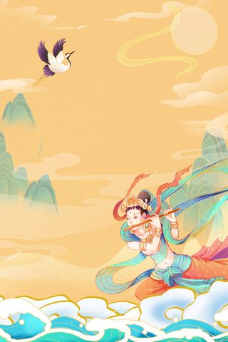 中式古典国潮来袭海报展板宣传背景图PSD设计PS模板素材