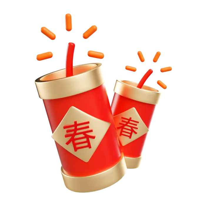 红色烟花爆竹免扣素材