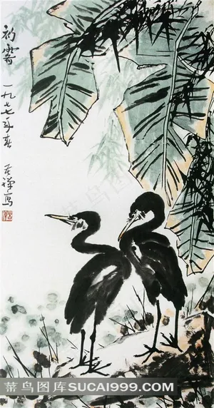李苦禅水墨国画初霁图 李苦禅水墨国画初霁图