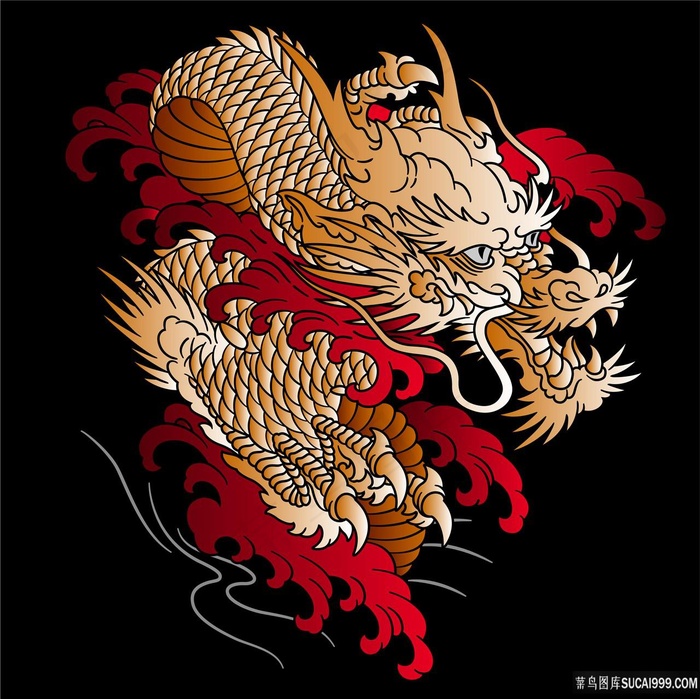 龙虎相斗龙腾虎跃高清挂画壁纸高分辨率打印喷绘素材