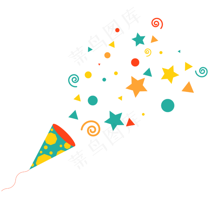 庆祝卡通免抠素材(3000x3000)