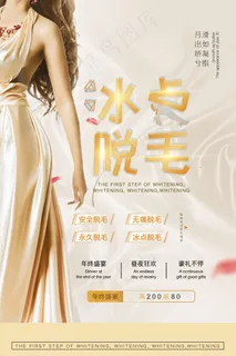 轻奢冰点脱毛整形美容宣传海报