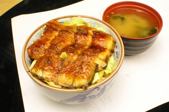 鳗鱼盖饭小和大美食素材图片