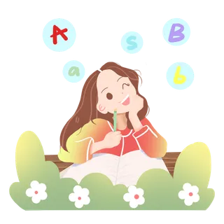 学习 英语 英文 看书 女孩