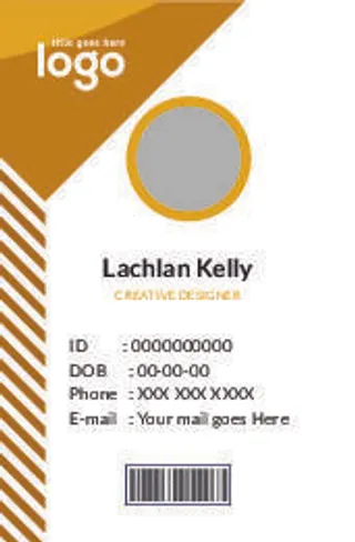 姜黄色工作证名片