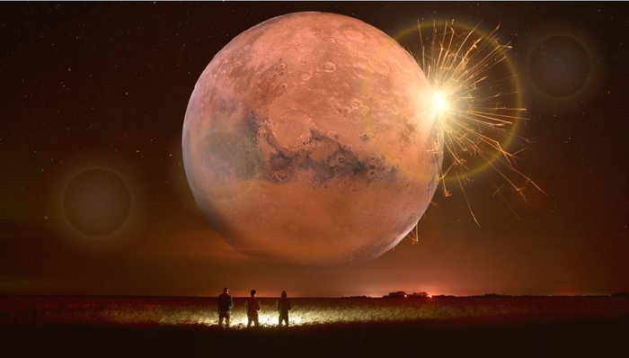 元宇宙世界风景背景墙