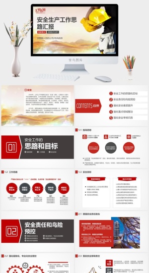 安全生产PPT模板预览图