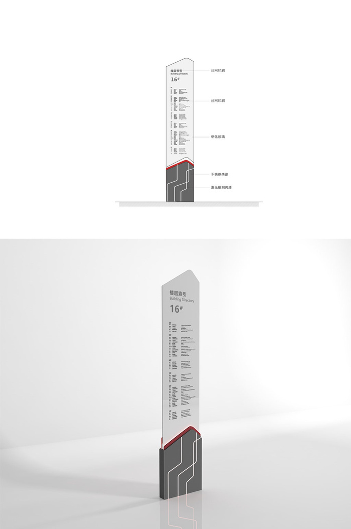 科技楼层索引楼层企业分布导视牌