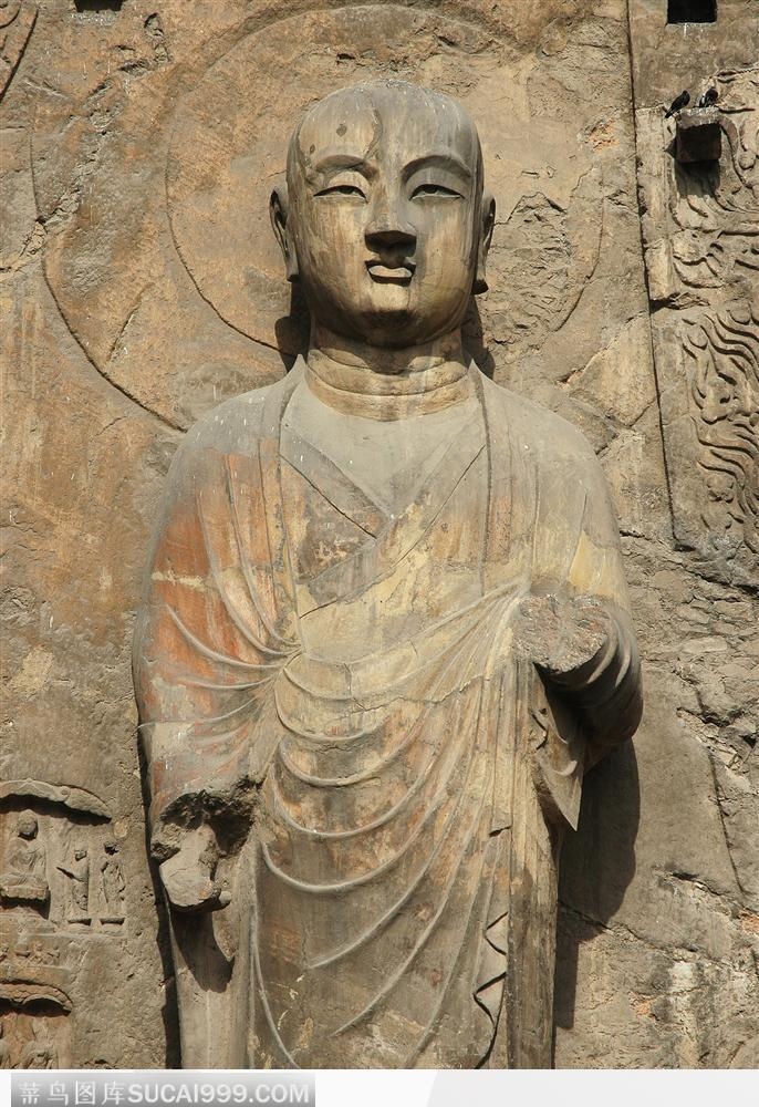 龙门石窟-奉先寺正壁右侧阿难像