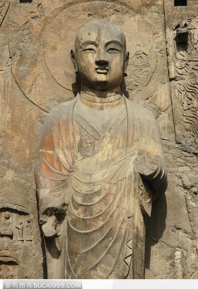 龙门石窟-奉先寺正壁右侧阿难像