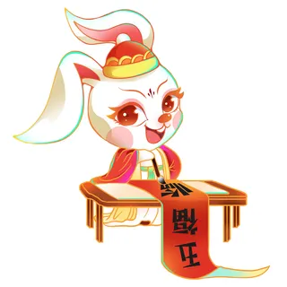 对联兔 写对联兔子 兔年兔子 兔年元素 兔年素材