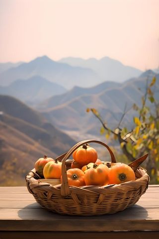 水果田园山脉背景