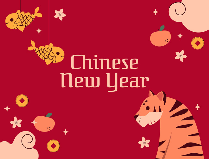 2022虎年新年春节元旦促销标签网页登录页BANNER海报AI矢量素材