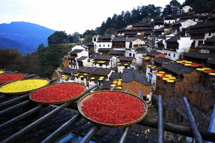 江西婺源篁岭晒秋风景大图