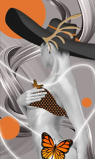 爱马仕美女装饰画