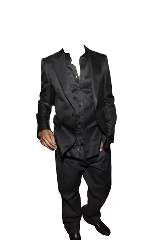 黑色时尚全身照