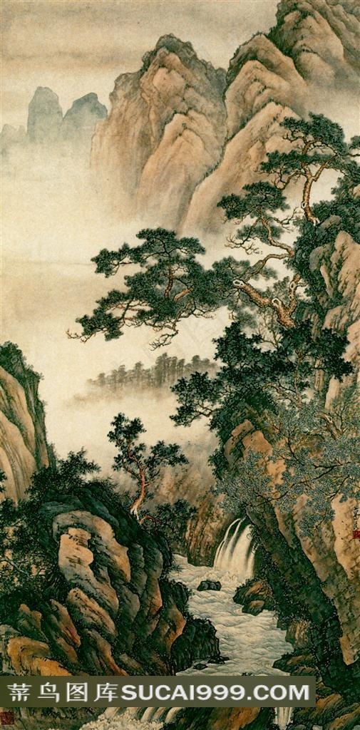 山水风景绘画图片素材