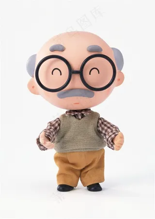 卡通爷爷素材图片