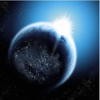 元宇宙世界风景天空背景墙 元宇宙世界风景天空背景墙