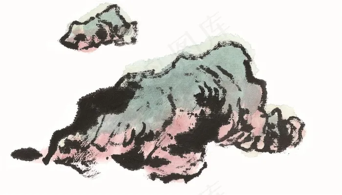 山石临摹美图素材