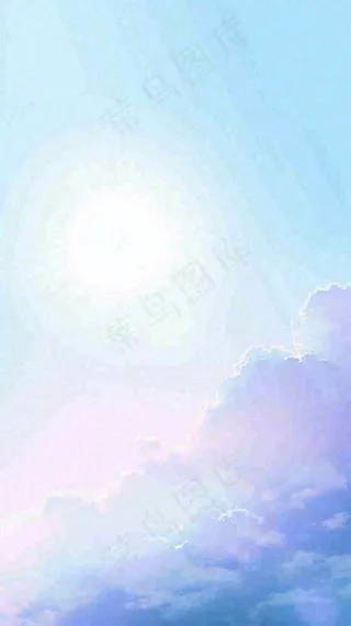 自然紫蓝色天空云层云彩漂浮浪漫阳光摄影