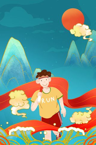 中式古典国潮来袭海报展板宣传背景图PSD设计PS模板素材