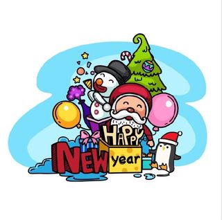 冬天老人圣诞节素材