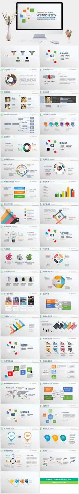 完整流程创业融资计划书商务PPT模板预览图