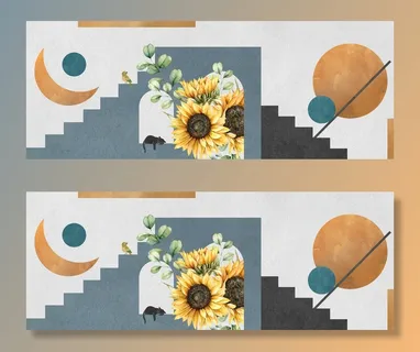 轻奢唯美三联画