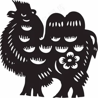 骆驼剪纸 剪纸风元素 骆驼剪纸 剪纸风元素