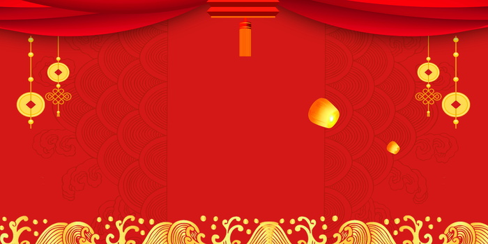 2022虎年新年春节卡通模板喜庆节日背景