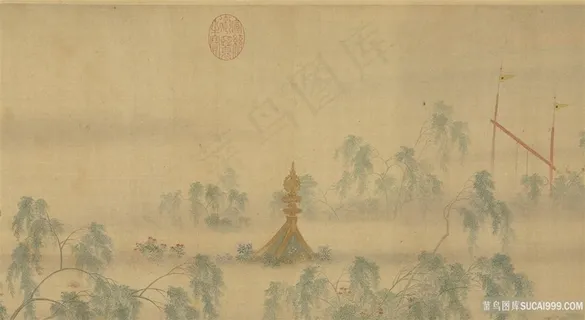 第十三幅汉宫春晓图绘画图片