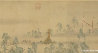 第十三幅汉宫春晓图绘画图片