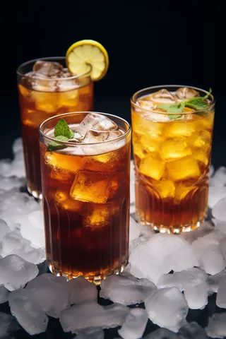 夏日柠檬茶冰镇饮料摄影图