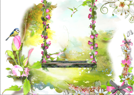 油画美丽花卉背景