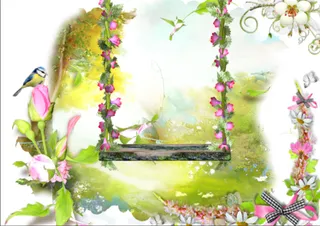 油画美丽花卉背景