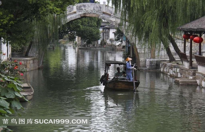 江苏昆山锦溪古镇水乡美景