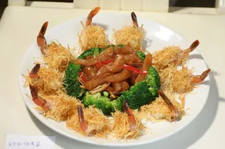 金丝虾拌鹿筋48元