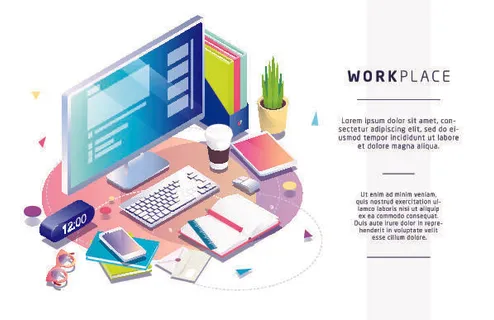 商务2.5D未来科技商务素材