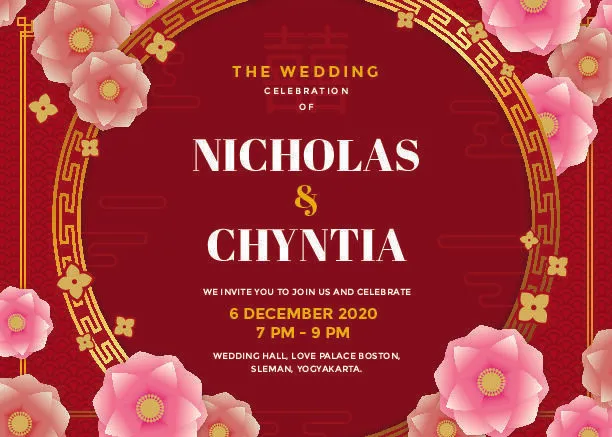 设计红色祝贺新年ai矢量模版下载