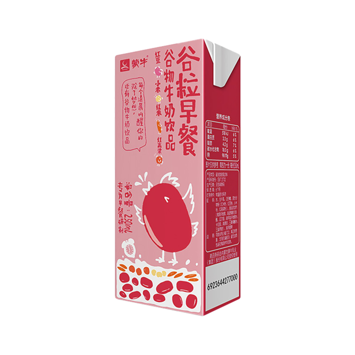 蒙牛谷粒早餐2超市商品白底图免抠实物摄影png格式图片透明底