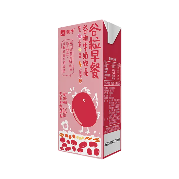 蒙牛谷粒早餐2超市商品白底图免抠实物摄影png格式图片透明底