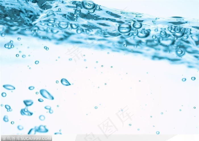 清纯水韵-漂亮的蓝色水泡