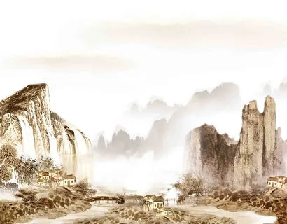 古典山水背景墙 古典山水背景墙