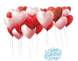 红白气球情人节