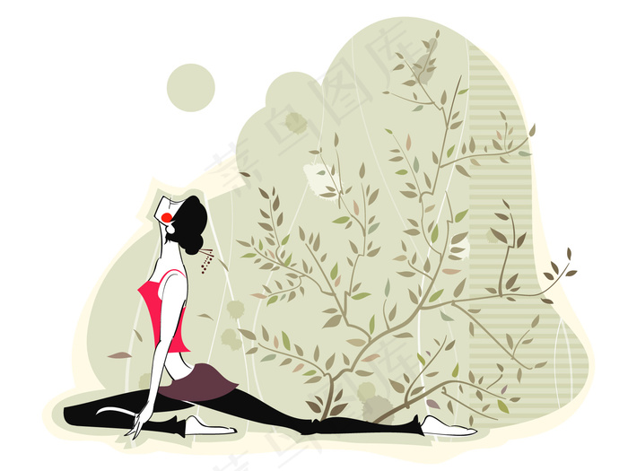 运动女孩背景CalisthenicsMM_1020